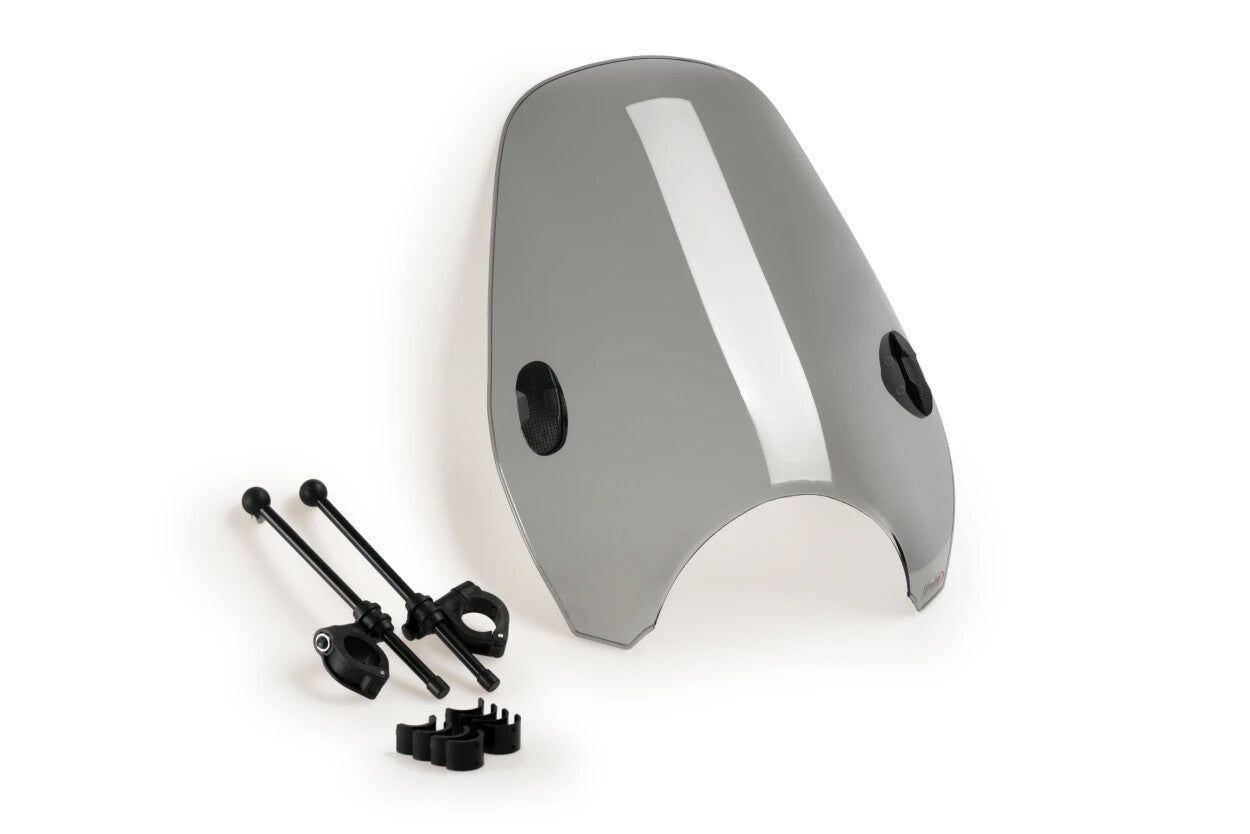 Puig Universal Mount Windscreen Windshield/Windscreen 0336H - Smoke Custom