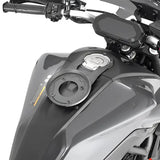 BF60 Tanklock mount on motorcycle fuel tank for secure tankbag attachment