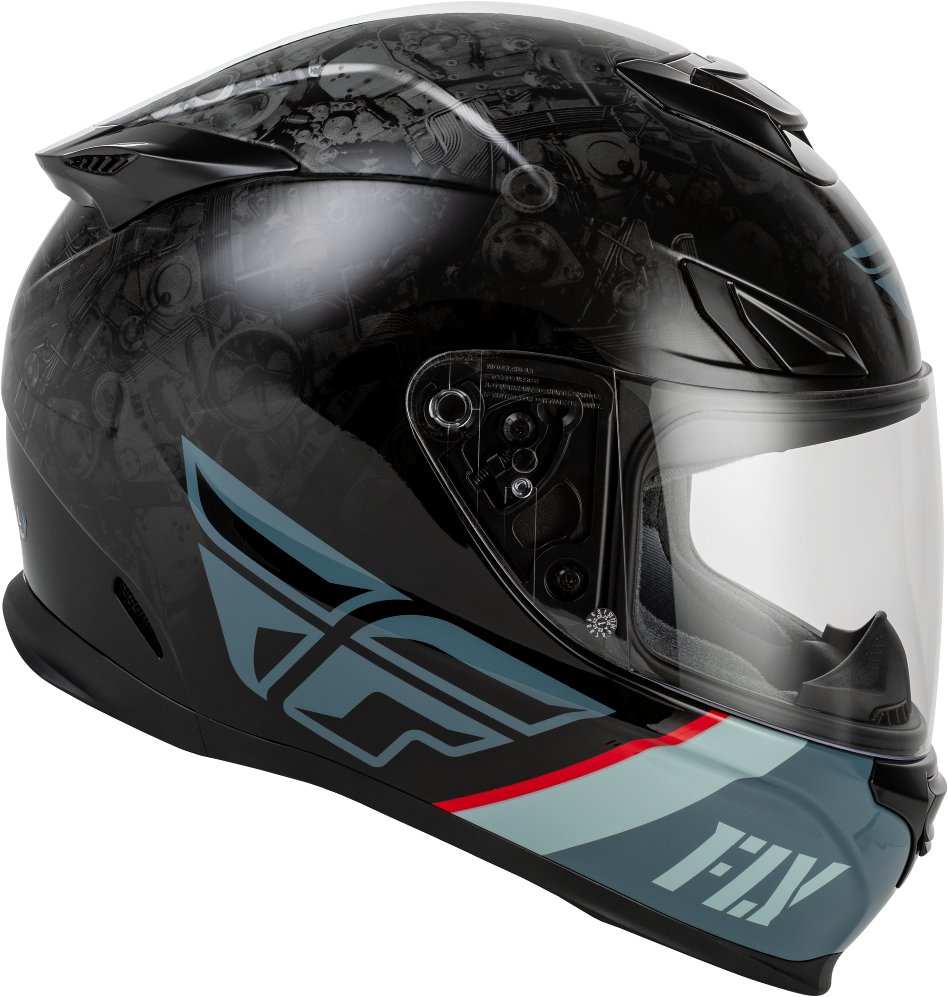 Sentinel Mech Helmet Black/Grey/Red 2x