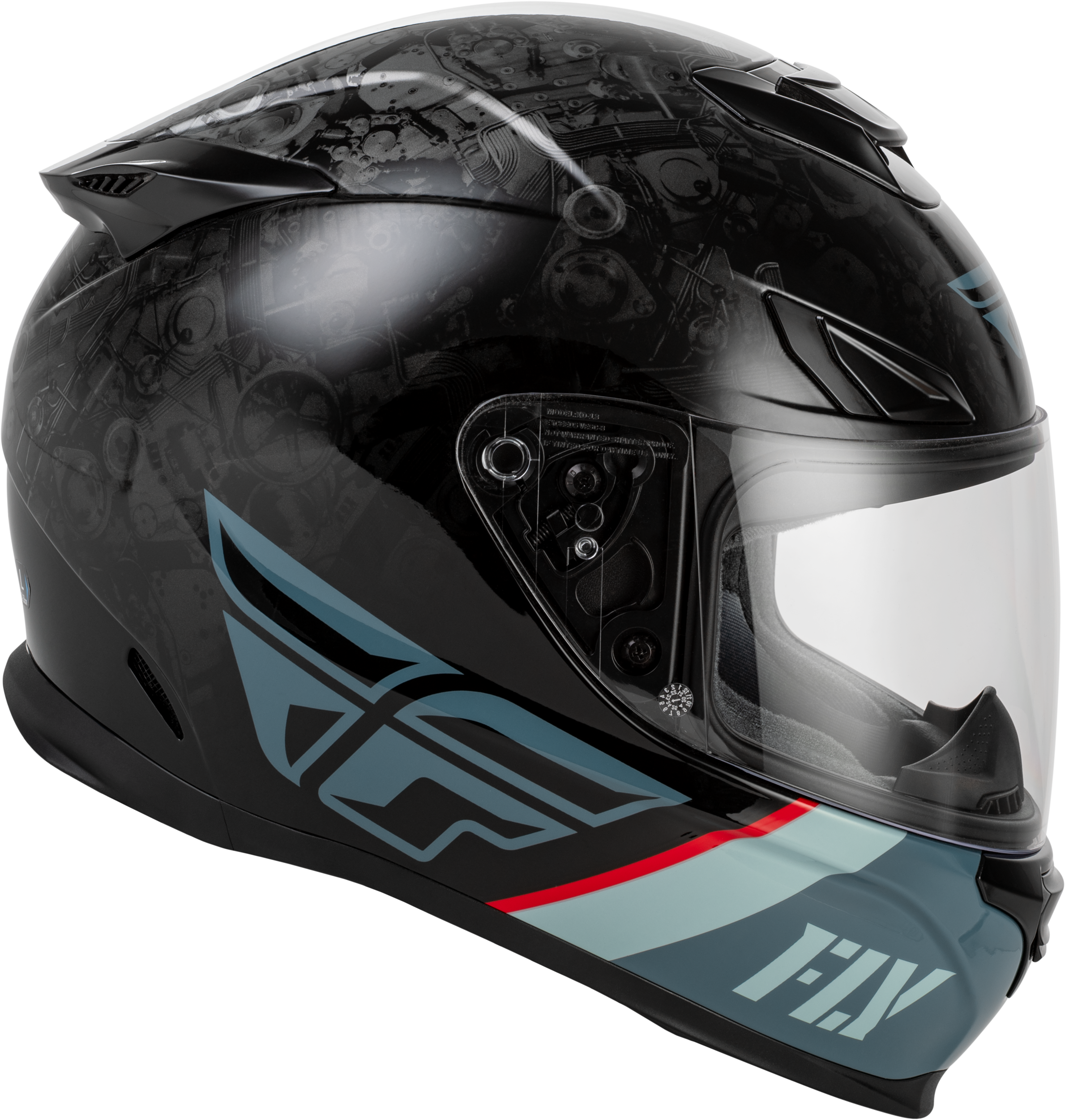 Sentinel Mech Helmet Black/Grey/Red Sm