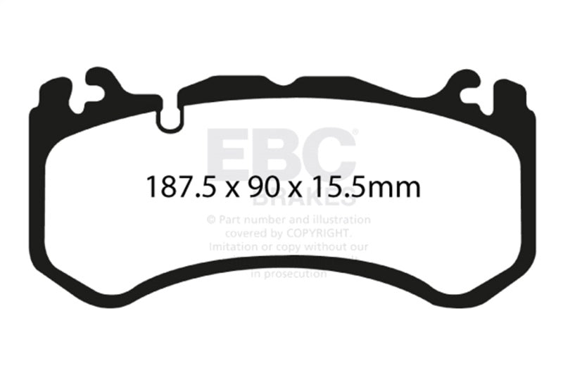 EBC DP81939RPX EBC Racing 13-14 Audi RS7 4.0L Twin Turbo (Cast Iron Rotors w/Round Weights) RP-X Front Brake Pads - DP81939RPX