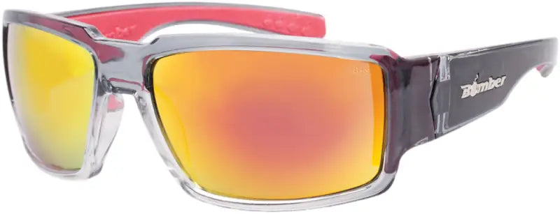 Bg104Rm-Rf Bomber Boogie Bomb Floating Eyewear 2 Tone Smoke W/Red Mirror Lens 