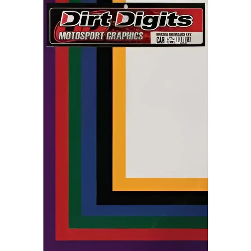 DIRT DIGITS BG3WHT Number Plate Backgrounds White 3/Pk