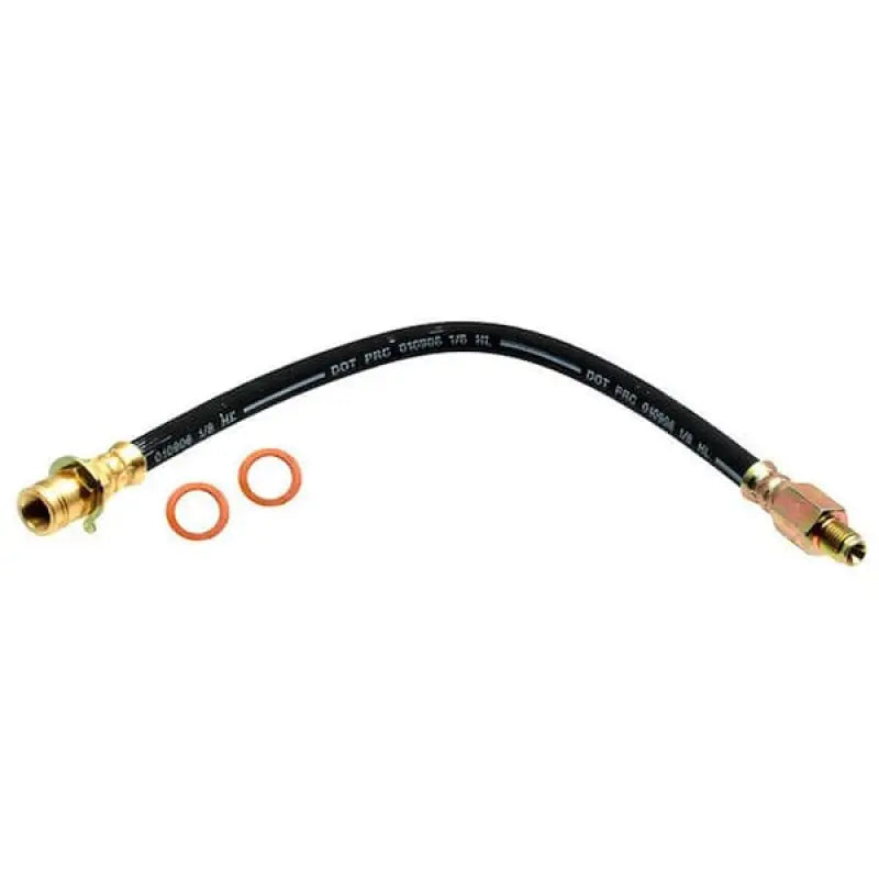 Black rubber brake hose with metal fittings and copper washers for BH35076 Raybestos Brake Hose