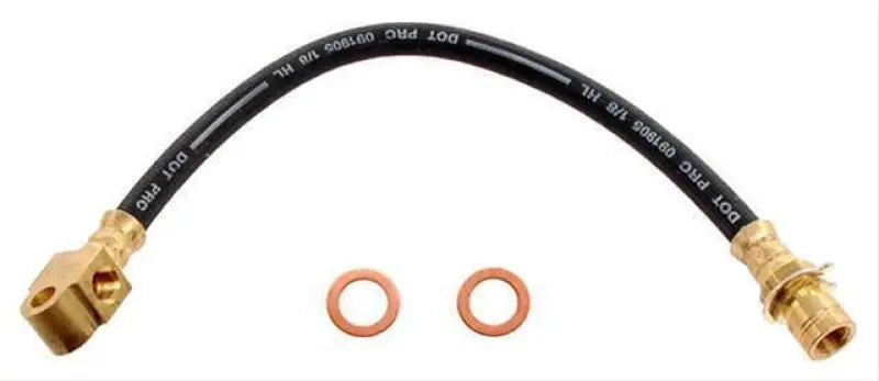 Black brake hose with brass fittings and copper washers for bh36588 Raybestos Hardware-Hydraulics vehicle’s braking system