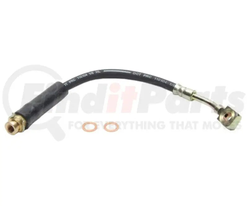 Black rubber brake hose with metal fittings for BH380049 Raybestos Brake Hose system