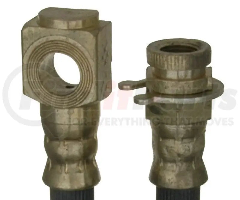 Brass-colored brake line fittings for BH380051 Raybestos Hardware Hydraulics system
