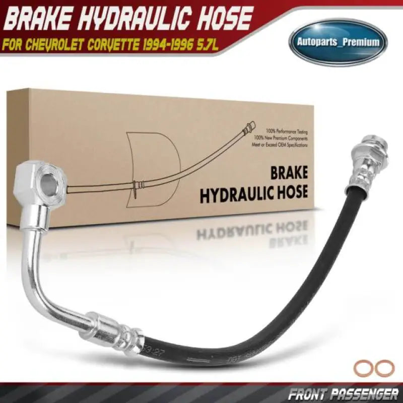Black brake hydraulic hose with metal fittings for BH380191 Raybestos Hardware Hydraulics