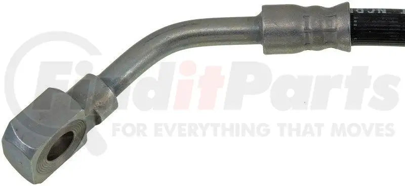 Silver metal brake hose from BH380191 Raybestos Hardware Hydraulics for reliable braking