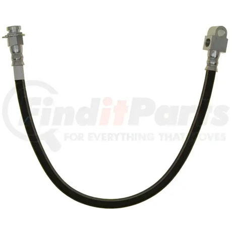 Black rubber brake hose with metal fittings for BH38129 Raybestos Hardware-Hydraulics