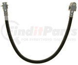 Black rubber brake hose from BH38129 Raybestos Hardware Hydraulics for optimal braking power