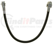 Black rubber brake hose from BH38129 Raybestos Hardware Hydraulics for optimal braking power