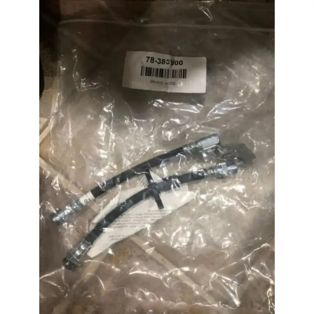 Two black brake hoses in a plastic bag for BH38847 Raybestos Hardware Hydraulics