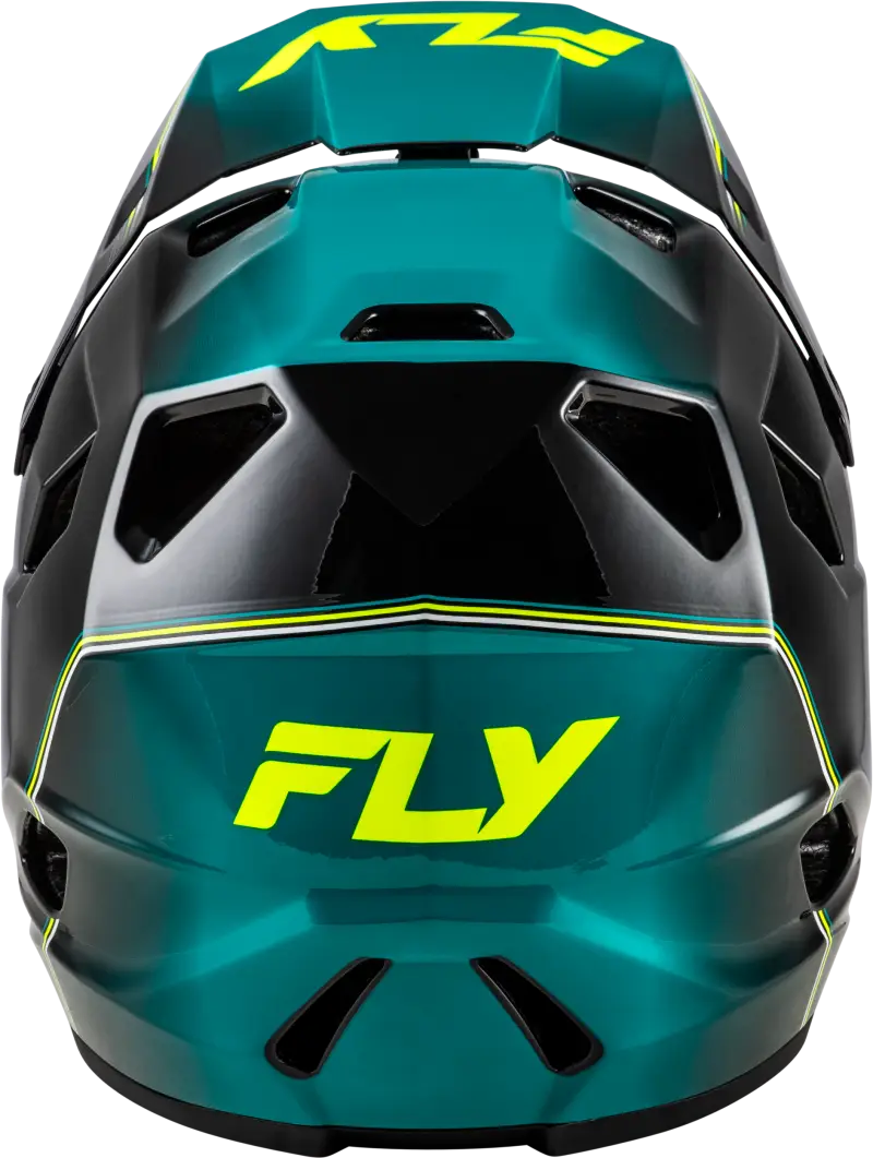Rayce Repeat Bicycle Helmet Black/Teal/Hi Vis Lg - FLY RACING