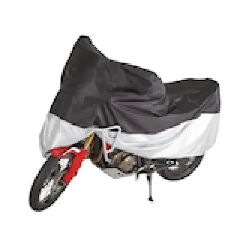 Covered motorcycle showing Bike Master Brk Lvr for better braking performance