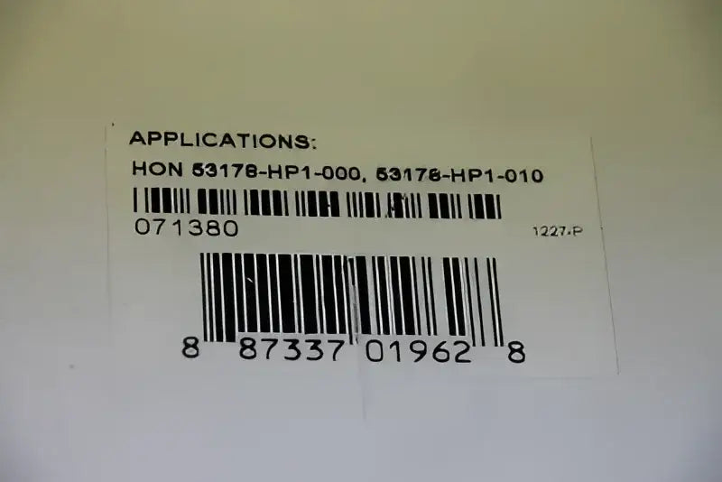 Product label with barcodes and part numbers for Bike Master Clutch Lever Hon P Bm