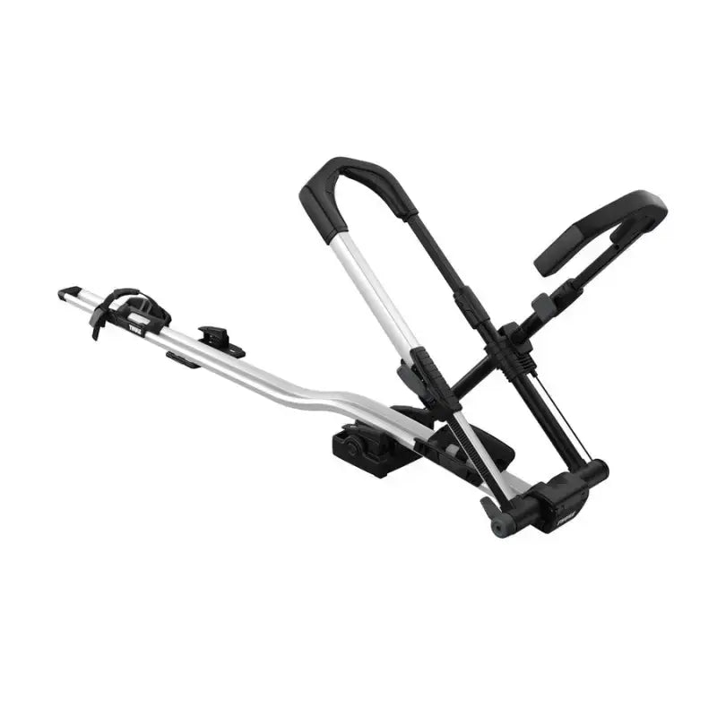 Bike Rack Roof Mount; Holds 1 Bike; Up To 44 Pound Weight Capacity; Fort Mount With Tire Clamp; Non-Foldable; Black
