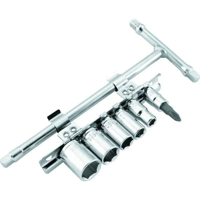 Bike Master 151546 BikeMaster 1/4in Drive T-handle Set (6mm/8mm/10mm/12mm/14mm/#2 Phillips) - 151546