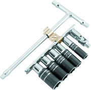 BikeMaster 1/4in Drive T-Handle Wrench Set - Metric 6-pt Sockets (8mm/10mm/12mm/13mm/14mm) - BikeMaster