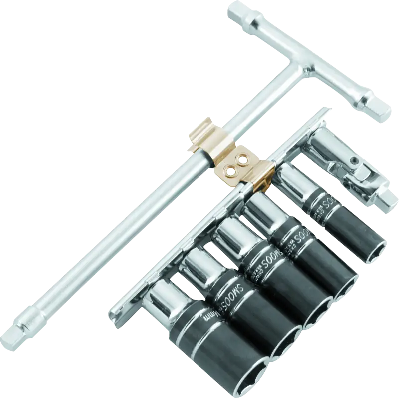 BikeMaster 1/4in Drive T-Handle Wrench Set - Metric 6-pt Sockets (8mm/10mm/12mm/13mm/14mm) - BikeMaster