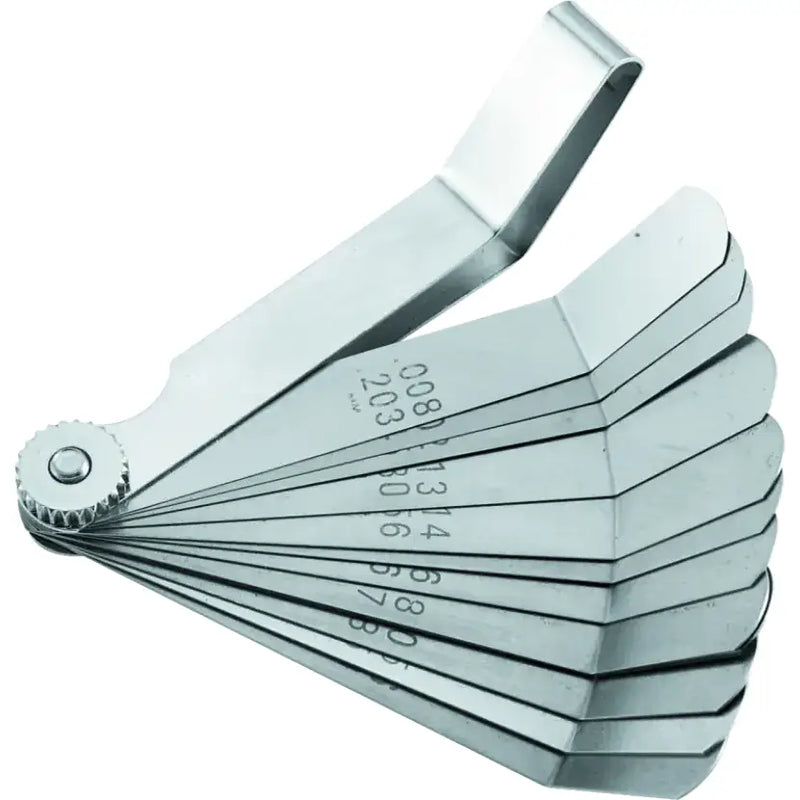BikeMaster 12-Blade Angled Combination Tappet Feeler Gauge Set - Pack of 3 - BikeMaster