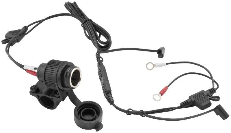 Motorcycle power outlet with wiring for BikeMaster 12V Power Adapter w Mount
