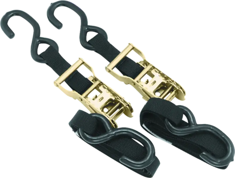 BikeMaster 1in Tiedown straps for secure bike hauling in black color