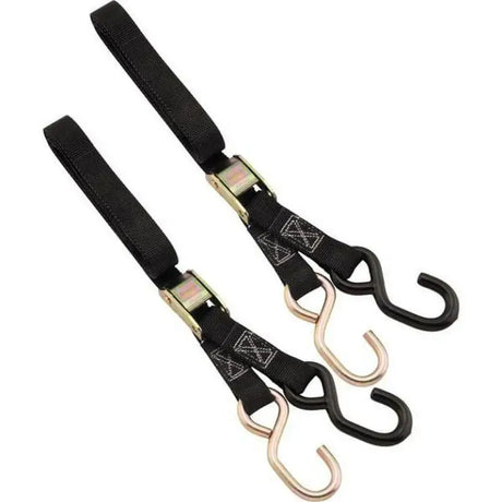 Black BikeMaster 1in Tiedown straps perfect for secure bike transport