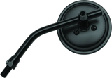 BikeMaster 3in Adjustable Round Mirror 10mm - Each - Black - 600803 - Exterior Styling