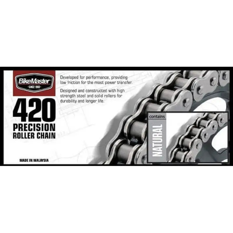 BikeMaster 420x104 chain showing precision roller chain for bikes and motorcycles