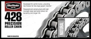 Picture of BikeMaster 428x86 Chain showing the BikeMaster 428 86 precision roller chain