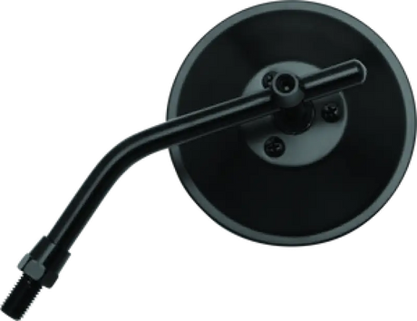 Black BikeMaster 4in adjustable round mirror for motorcycles, 10mm mount