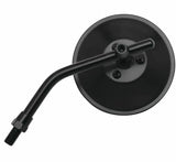 Black round mirror for motorcycle, Bikemaster 4in Adjustable Round Mirror 10mm