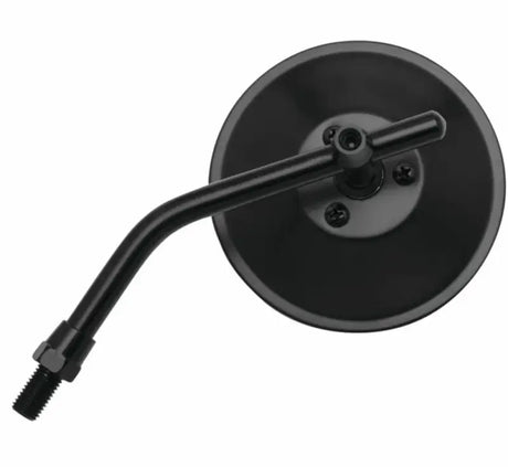 Black round mirror for motorcycle, Bikemaster 4in Adjustable Round Mirror 10mm