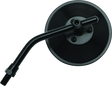 Black round motorcycle mirror for BikeMaster 4in Adjustable Round Mirror 10mm
