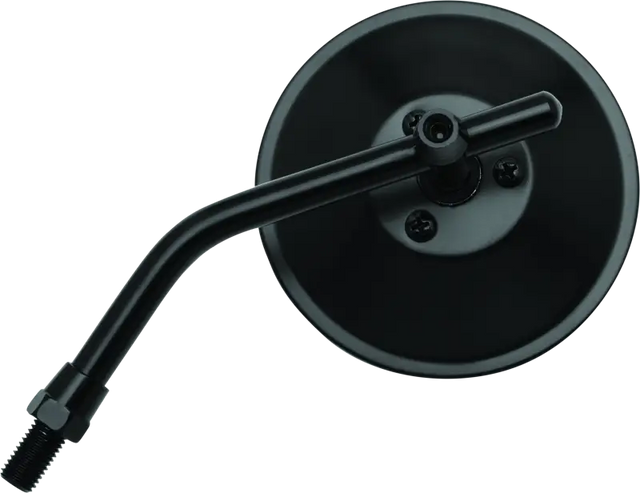 Black round motorcycle mirror for BikeMaster 4in Adjustable Round Mirror 10mm