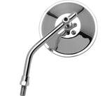 Chrome motorcycle mirror, adjustable round mirror for bikes, BikeMaster 4in round mirror