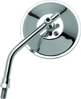Chrome Motorcycle Mirror showcasing BikeMaster 4in Adjustable Round Mirror 10mm