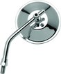 Chrome Motorcycle Mirror showcasing BikeMaster 4in Adjustable Round Mirror 10mm