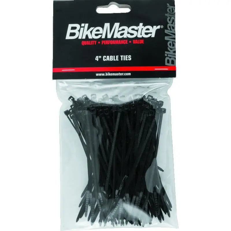 Bike Master 151672 BikeMaster 4in Cable Ties (Pack of 100) - Black - 151672
