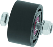 Black rubber roller with bearings for BikeMaster 520Hx114 Chain replacement or repair