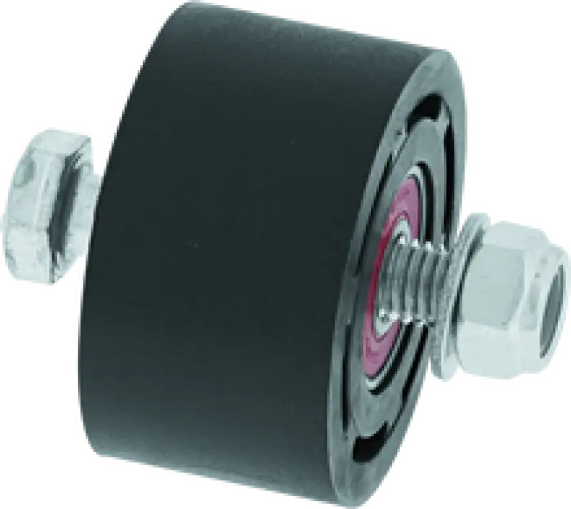 Black rubber roller with bearings for BikeMaster 520Hx114 Chain replacement or repair