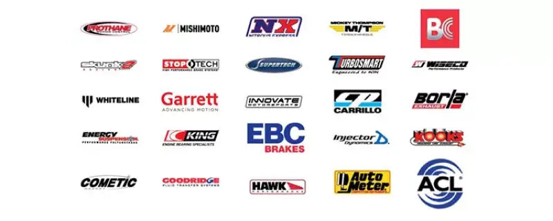 Automotive parts brand logos with BikeMaster 520HX114 chain branding for bikemaster 520hx114