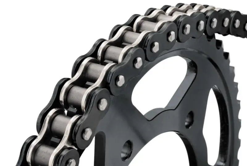Black motorcycle chain and sprocket for BikeMaster 525x150 BMZR Z-Ring Chain