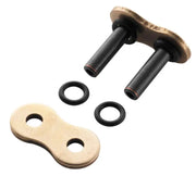 Motorcycle chain connecting link with BMOR O-Ring Rivet for BikeMaster 530 Gold