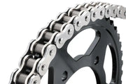 Black sprocket with silver chain for BikeMaster 530x160 BMZR Z-Ring Chain Chrome