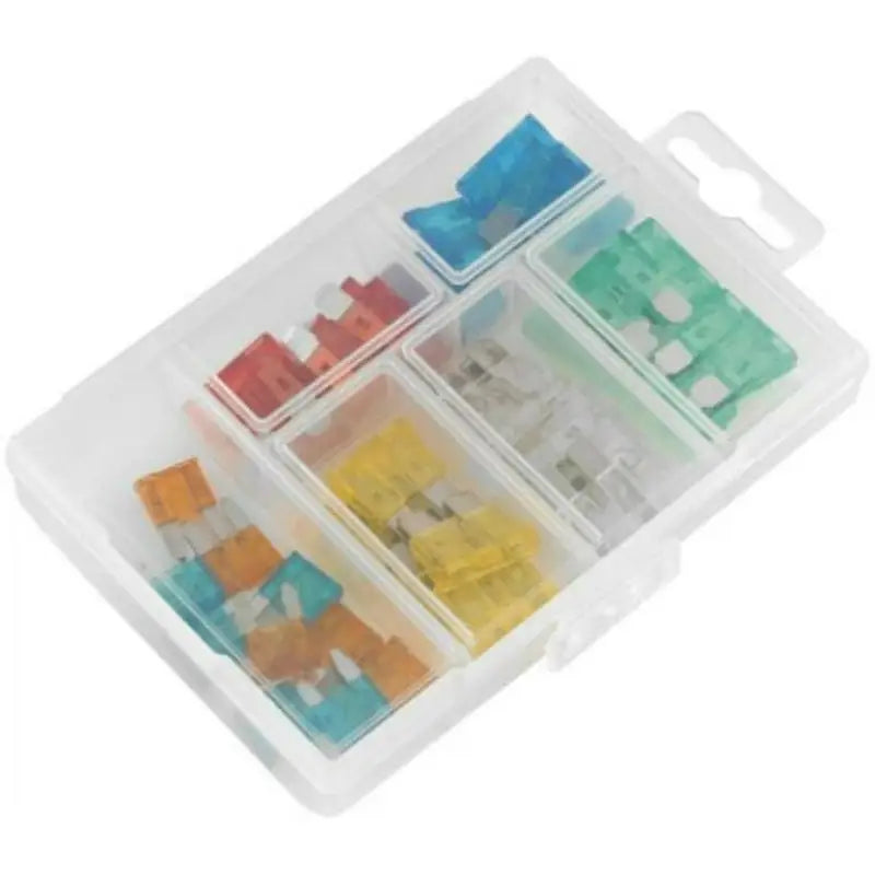 Automotive fuse assortment in plastic case with BikeMaster 5Piece 25A Mini Blade Fuse