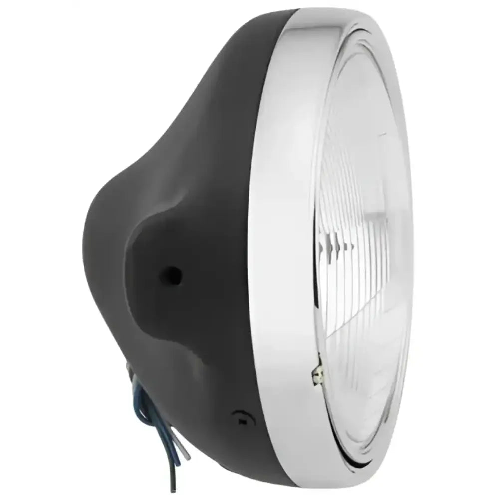 BikeMaster 7in Slim Headlight Side Mount - Black - 152457 - Lights