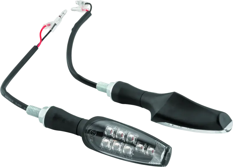 BikeMaster 8 LED Turnsignals Pair in Black for motorcycle LED turnsignals and turnsignals pair