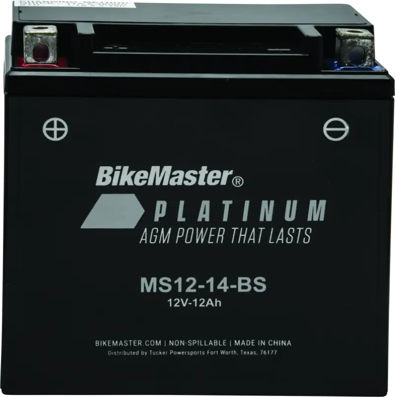 BikeMaster AGM Battery - MS12-14-BS - 780713 - Batteries Starting & Charging
